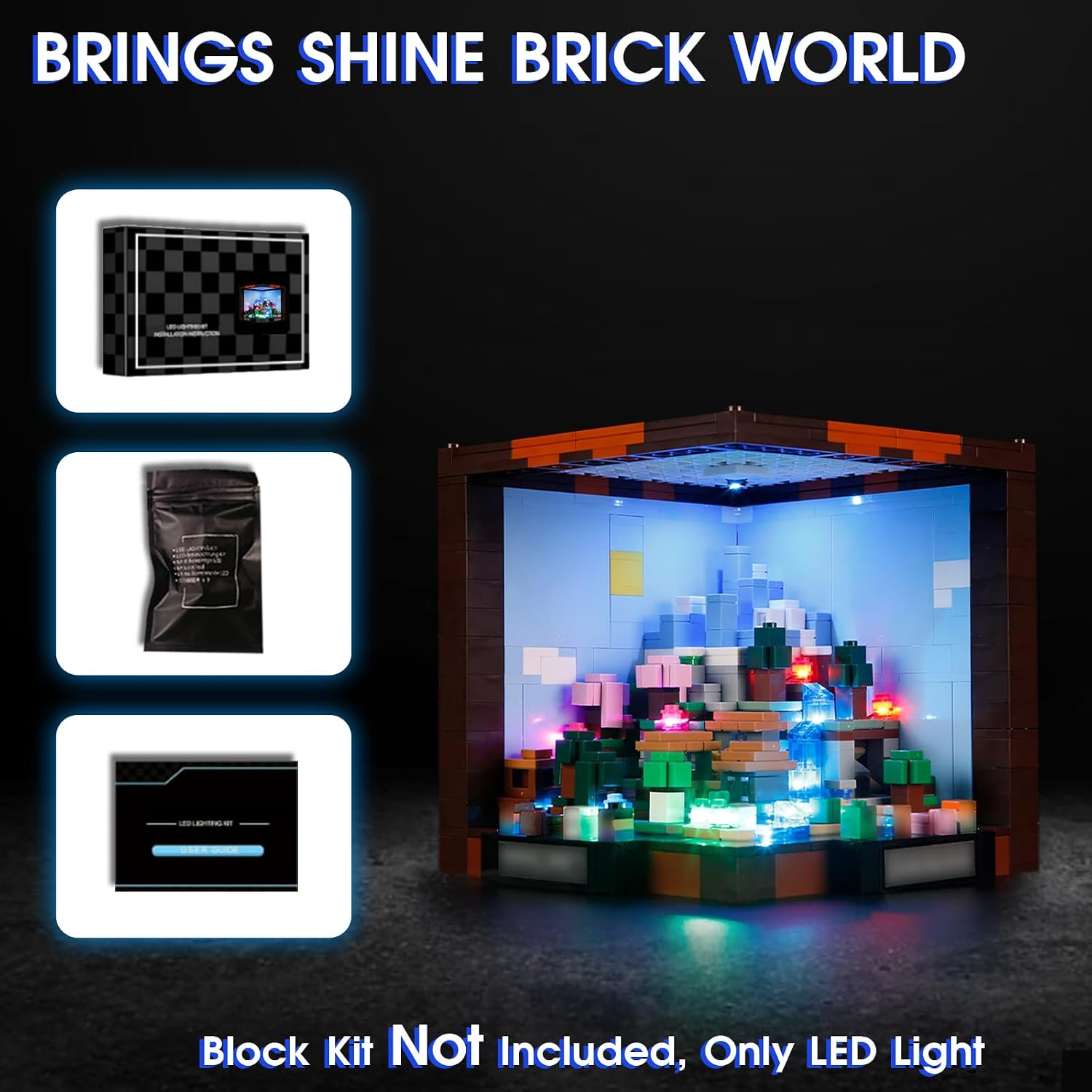 Vaodest Led Light for Lego 21265 The Crafting Table Building Blocks Model,Design and Configuration Compatible with Model 21265(Led Light Only, Not Building Block Kit)