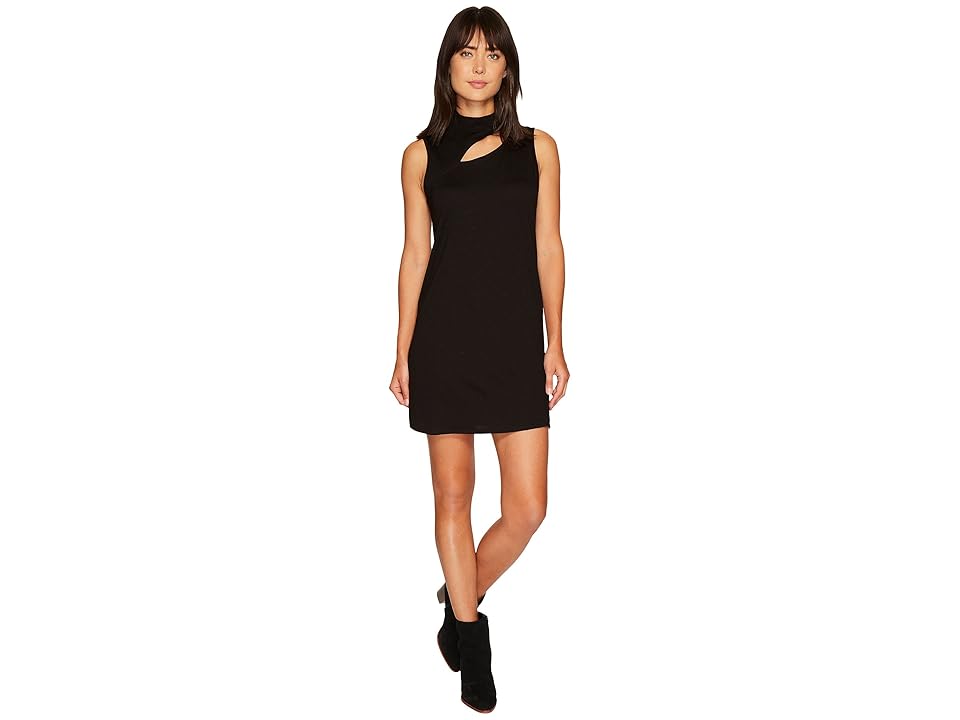 

Lanston Cut Out Turtleneck Mini Dress (Black) Women's Dress