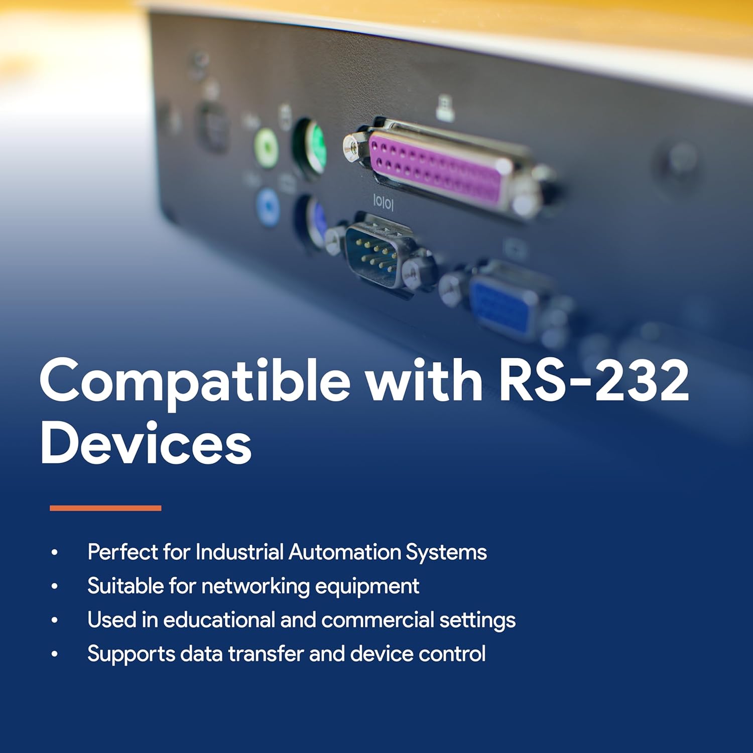 100 Foot DB9 Male to Female RS232 Extension Serial Cable - 28 AWG Shielded
