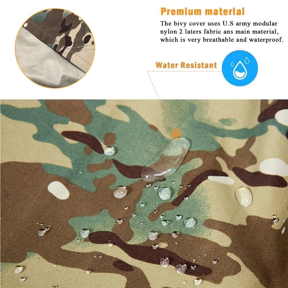 Sacco copri bivacco adatto for sacchi a pelo modulari dell'esercito militare, mimetico multicam/woodland/UCP
