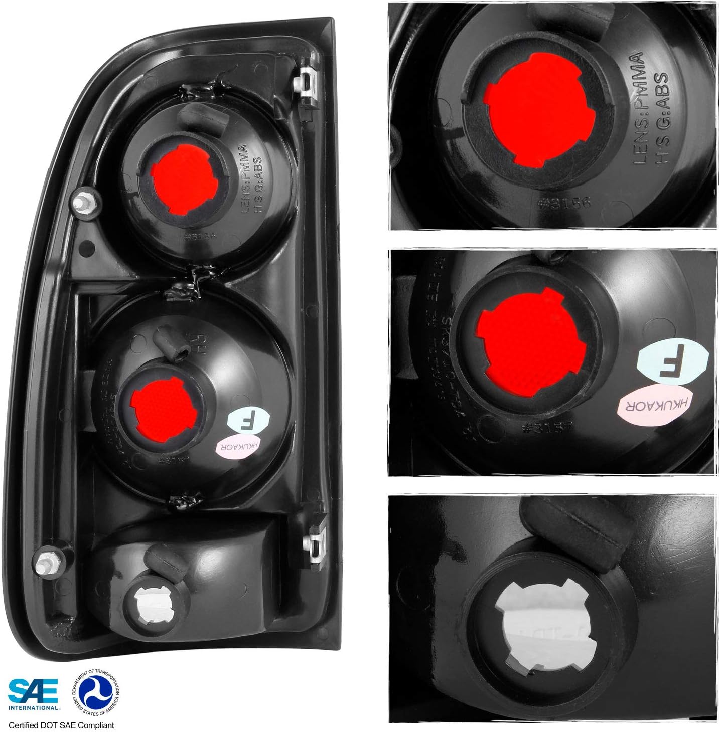 AKKON - For 2000-2006 Tundra Standard/Extended Cab Pickup Truck Tail Lights Brake Lamps Left+Right Replacement
