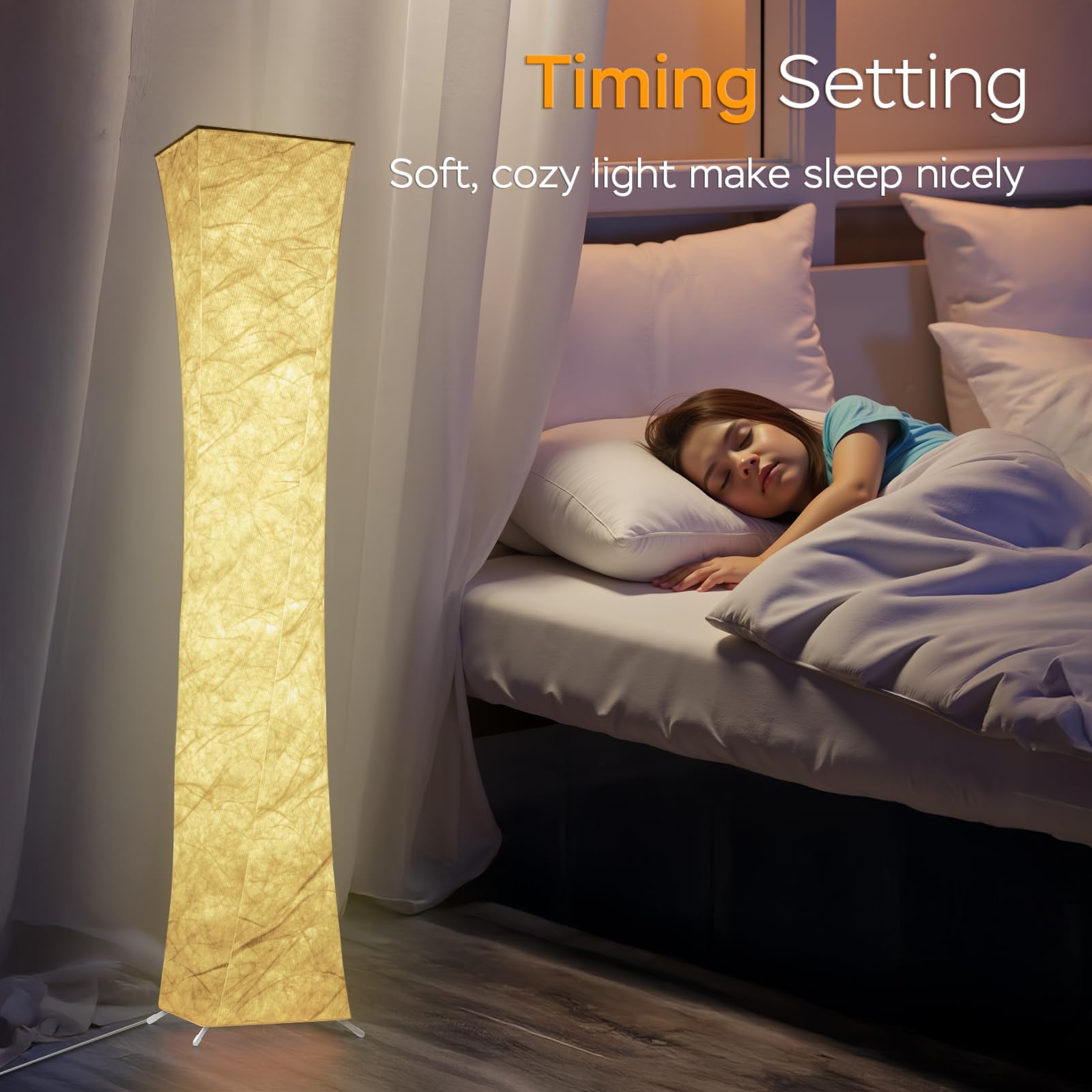 ANTENLICHT Lampa stojąca RGB do salonu, ściemniana, 155 cm, lampa stojąca LED z synchronizacją muzyki, zmiana koloru, lampa narożna, lampa RGB do salonu, sypialni, pokoju zabaw, pilot zdalnego
