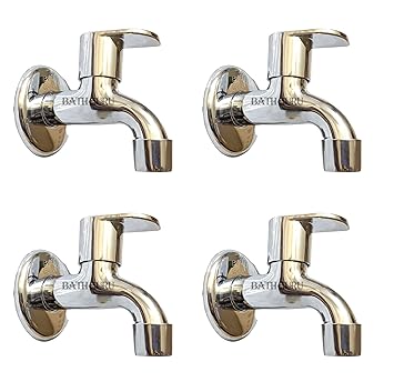 BATH GURU Stainless Steel Tap Chrome Finish Bib Cock Tap Bathroom Kitchen Tap with Foam Flow