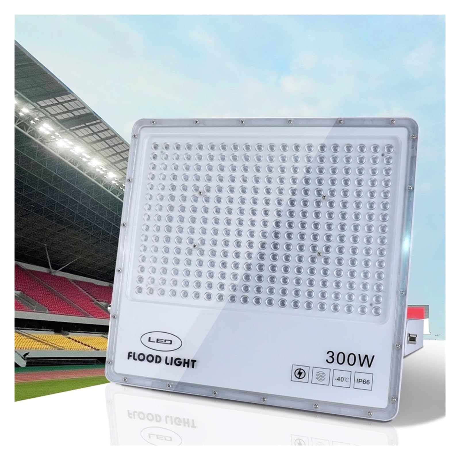 Reflektor 50W 100W 200W 300W Projektor Led Fajny Ciepły Ultra Cienkie Wodoodporne Oświetlenie Zewnętrzne Na Plac Patio Super Jasne OszczęDzanie Energii(100W,6000K)