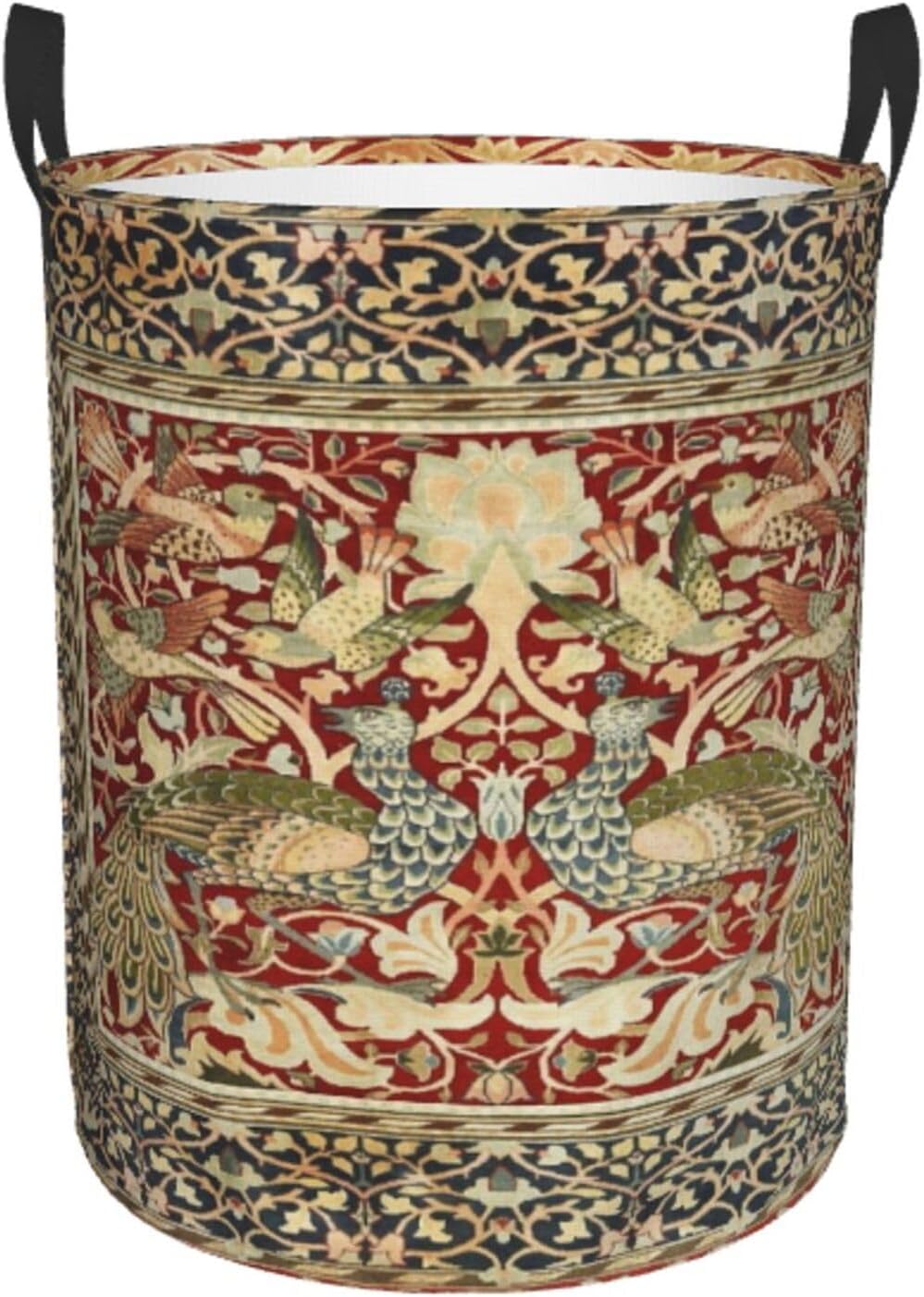 William Morris Vintage Floral Laundry Basket Foldable Storage Bin Toy Basket Clothes Storage Hamper Organizer With Handles For Bedroom Bathroom