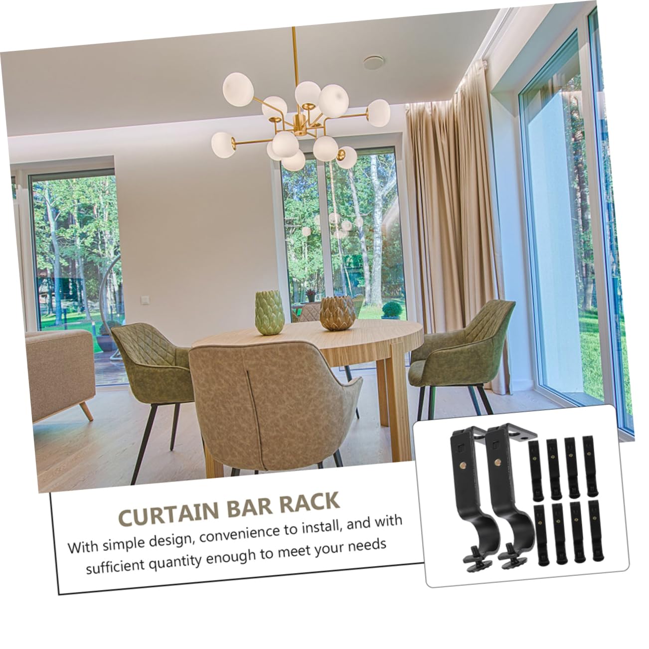 ABOOFAN 10pièces Supports de Tringle à Rideaux Muraux Résistants pour Installation Facile et Stable de Tringles