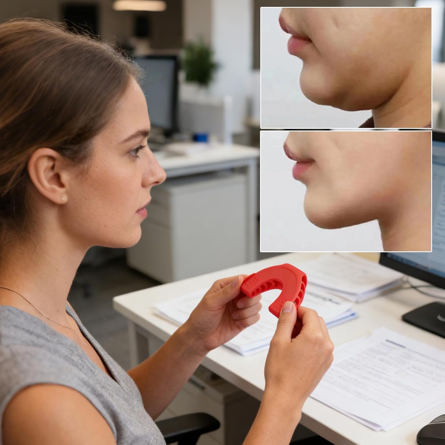 Jaw Trainer - Silicone Face Slimmer Toner - Jaw Line Sculptor,for Targeting Multiple Facial Muscles Definition Symmetry