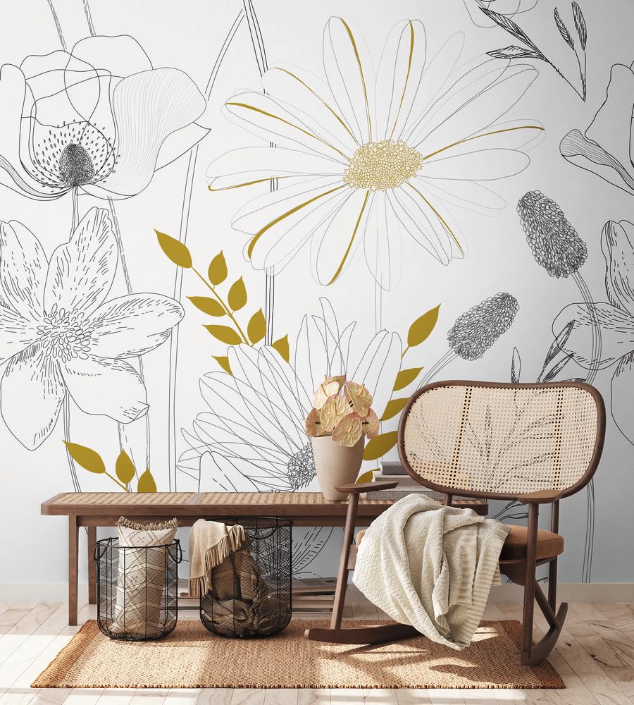 A.S. Création Carta da parati fotografica floreale – Livingwalls bianco – Carta da parati nuvola su 2,80 m x 1,59 m – Carta da parati soggiorno moderna