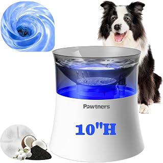 Pawtners 1 Gal/3.5L Dog Water Fountain,Elevated Dog Water Bowl Dispenser