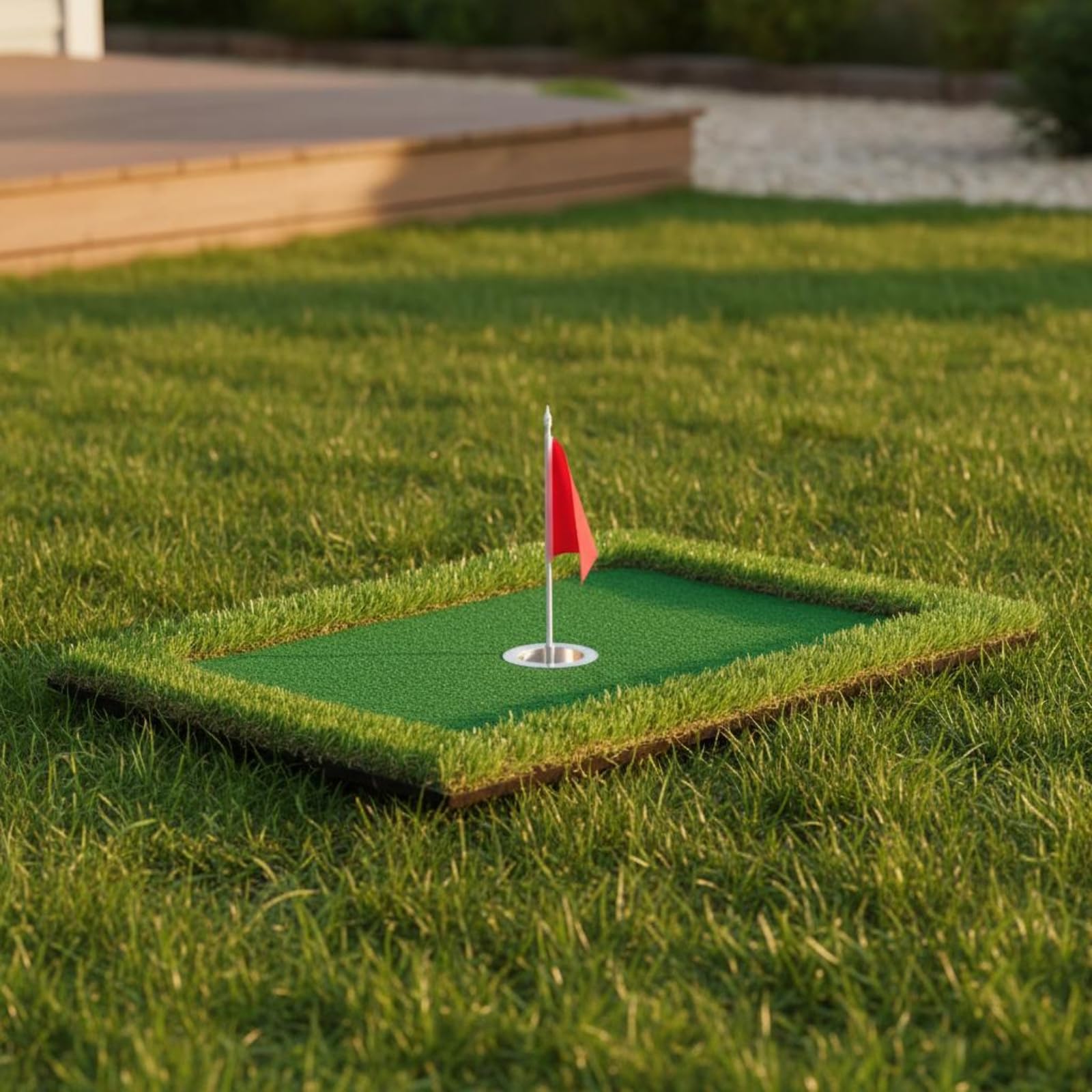 kowaku Green Galleggiante da Golf Stabile in Acqua Tappetino Golf da Piscina Resistente Ai Raggi Attrezzatura Sportiva per Esterno