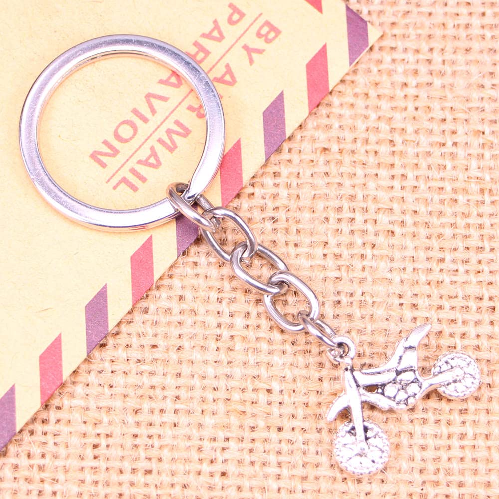 20 Stücke Schlüsselanhänger 17X23Mm Motorrad Motocross Anhänger DIY Männer Schmuck Auto Schlüsselanhänger Ring Halter Souvenir Für Geschenk