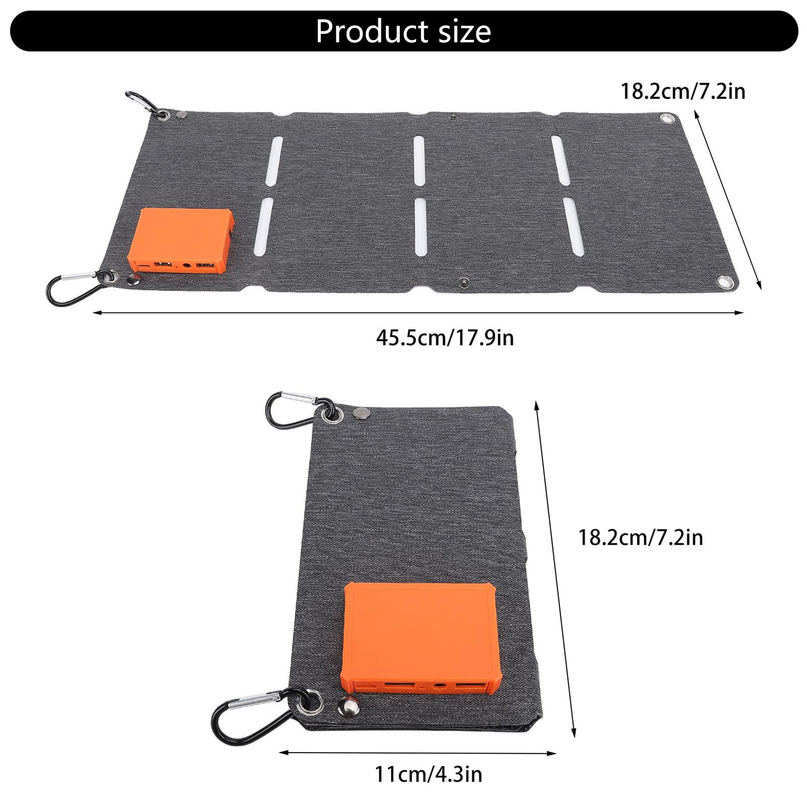 Pannello solare pieghevole ETFE ad alta efficienza 40W con USB e uscite Accessorio portatile per campeggio e zaino in spalla Pannello solare pieghevole