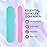 25PCS Mini Size PANA Professional Double Sided Nail Files - Pink&Teal, 180/240 Grit - Emery Board Nail Buffering File Manicure Pedicure Nail Polisher Washable