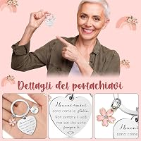 Sinmoe Set Regalo per Amica Sorella Quaderno a Spirale Portachiavi Amicizia Penna a Sfera Regalo per Migliore Donna Amiche Speciale Compleanno Pensionamenti Natale(Amica