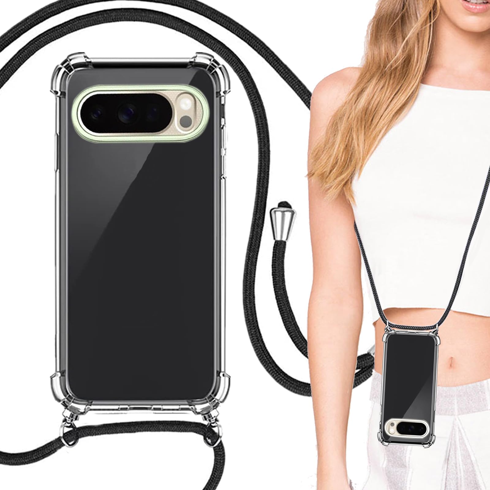 Google Pixel 10 ケース クリア 透明 カバー Pixel 10 pro ショルダー 掛縄け ストラップ付き 斜めがけ 適用 GooglePixel10 ピクセル10 スマホケース グーグル ピクセル 10 プロ case Heofuixt ソフト tpu バンパーケース 耐衝撃 肩掛け ストラップ 斜め掛け 首掛け ショルダー 携帯カバー 薄型 軽量 case TPU クリア