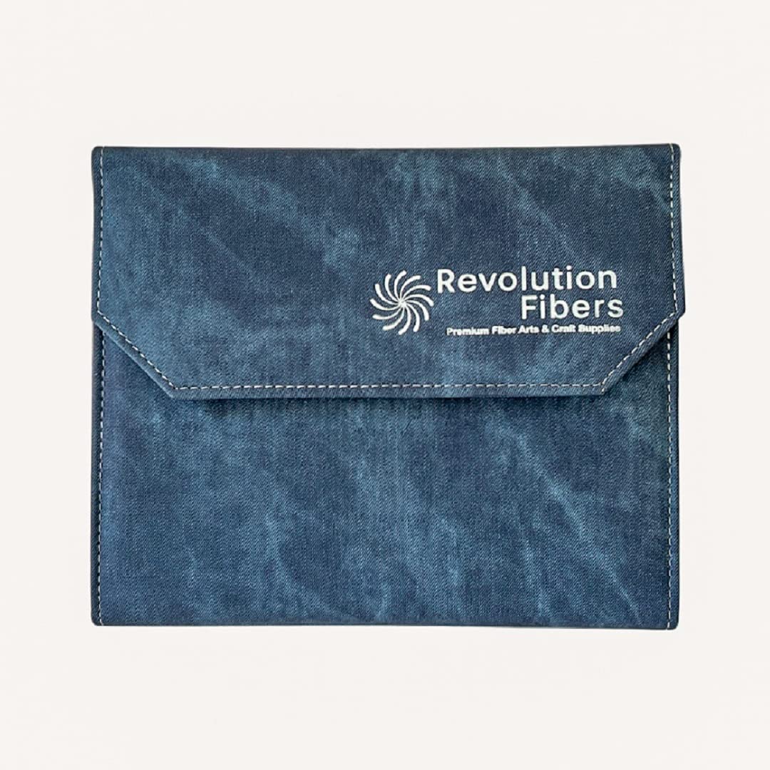Revolution Fibers Driftwood - Set di uncinetti per uncinetti, in denim grigio, 10 uncinetti, taglie dalla E alla M