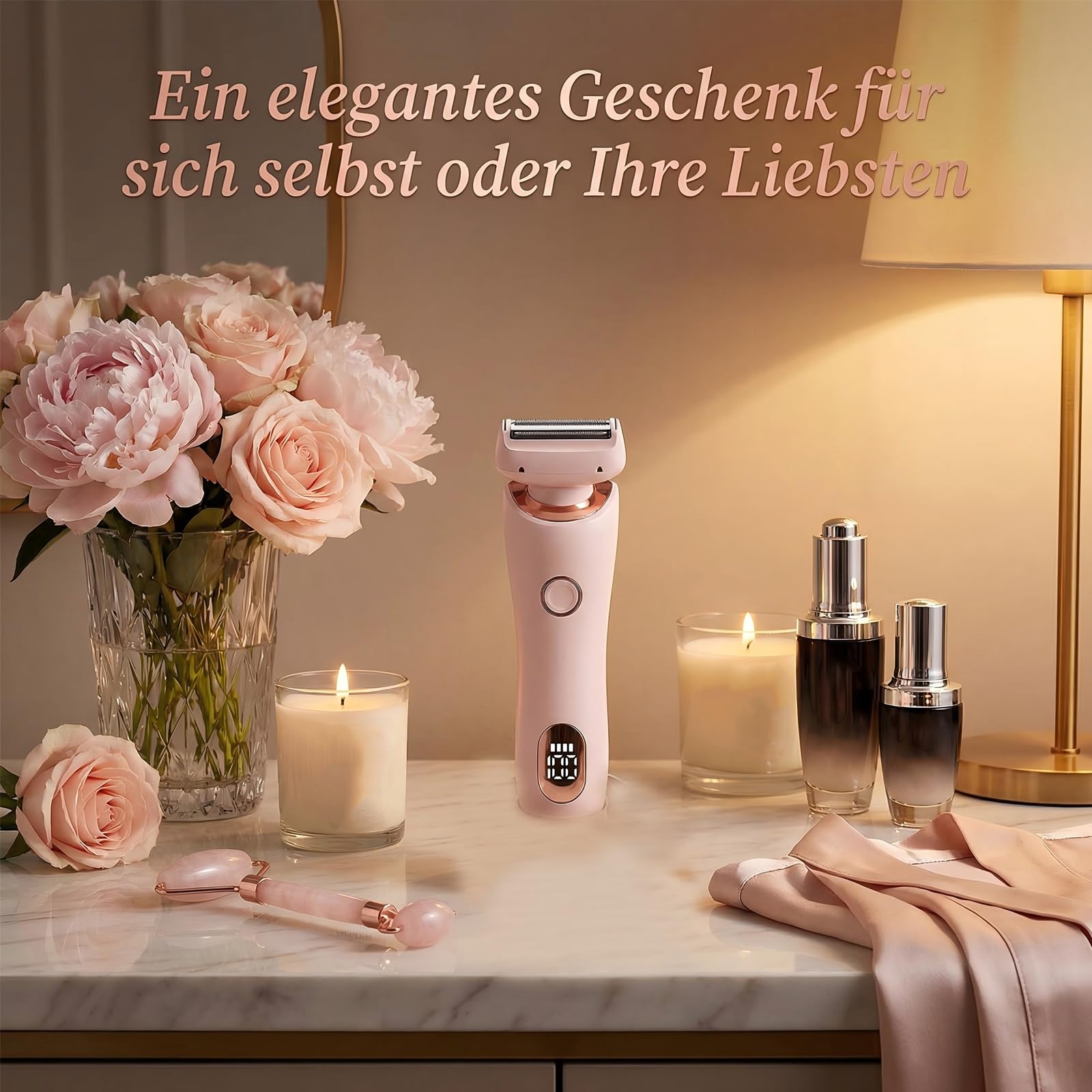 Rasierer Damen, Komfortabler Elektrischer 2-In-1-Damenrasierer, Ergonomisches Design, Trocken- Und Nassbetrieb, Glatte Haut (2pcs)