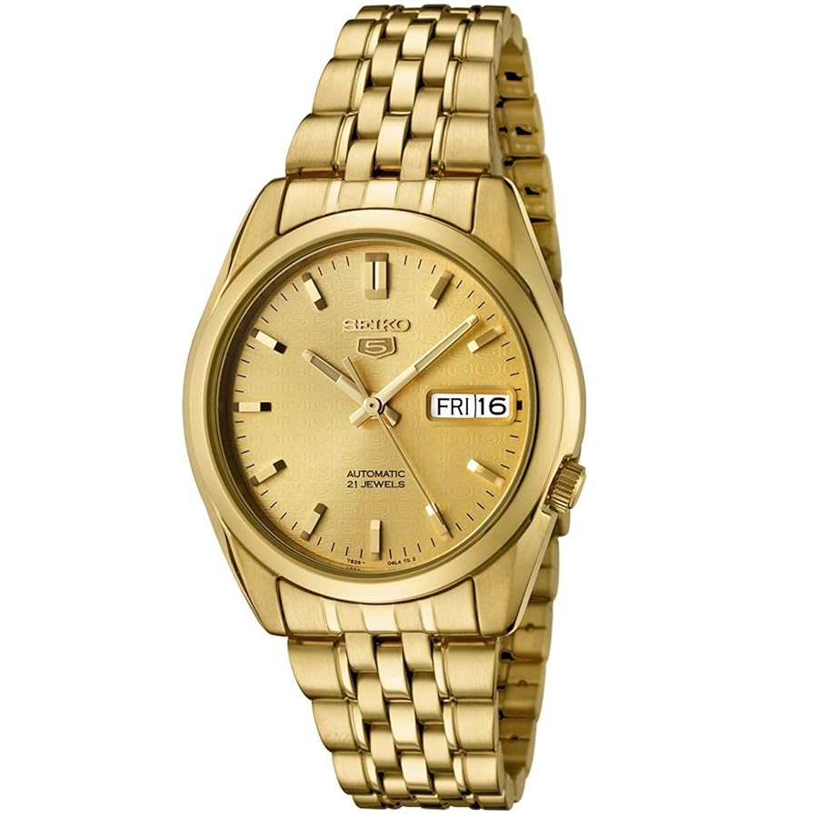 SEIKO ゴールド 腕時計(クォーツ) Seiko 5 セイコー SEIKO 腕時計 海外モデル 自動巻き ゴールド