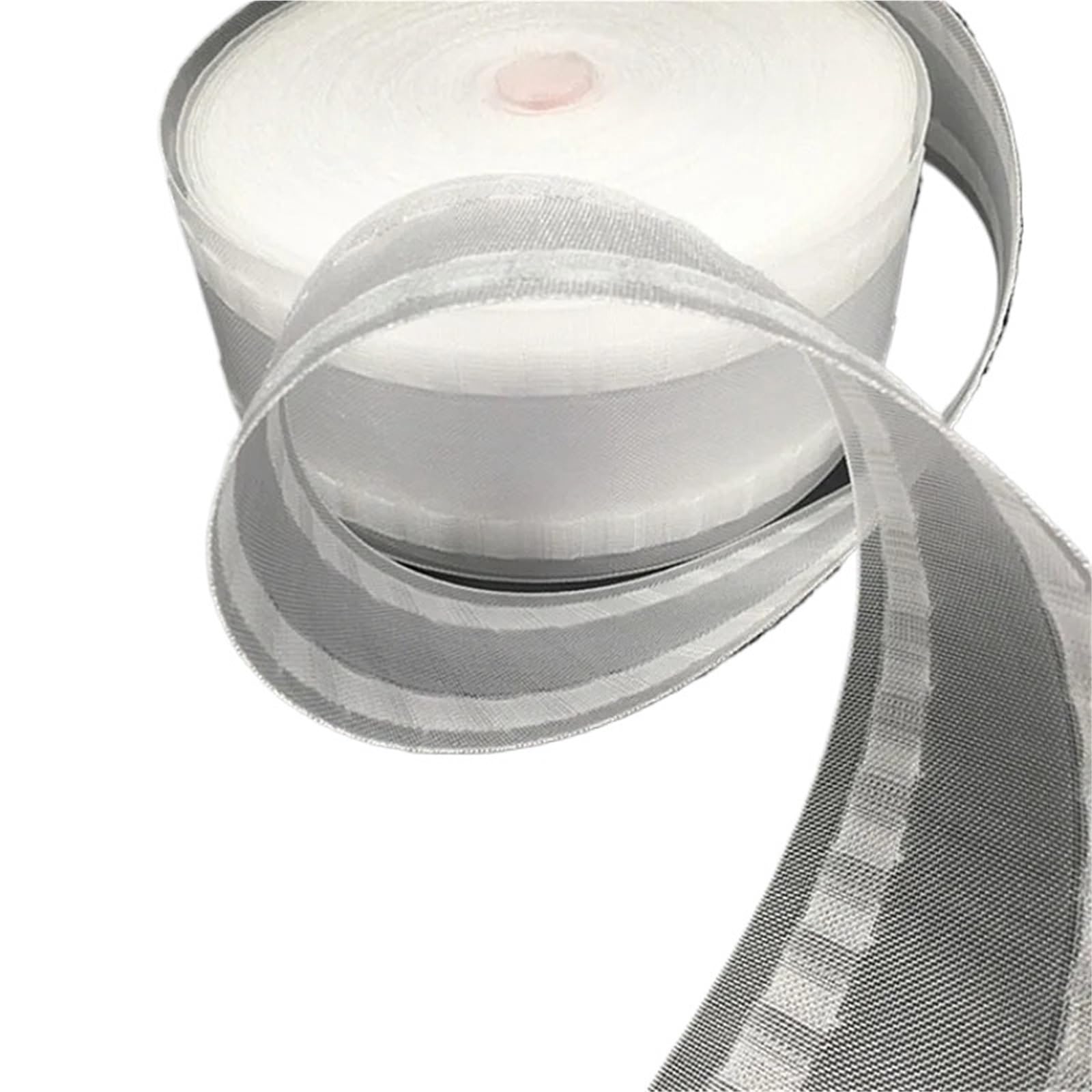 Rufflette pour Rideaux Ruban plissé for Rideau Blanc, 10/20/50M, Ruban for Bricolage, Accessoires de Couture for Maison, Tige à Crochet, Poche(30M)