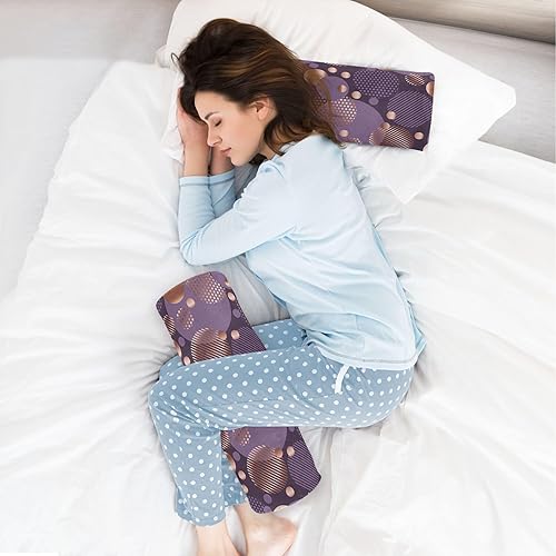 Miniatura 6 de Purple Holographic Bed Bolster Pillow Bedding Neck Roll Pillow Outdoor Round Pillows for Lumbar Support Pillow Sleep Memory Foam Cylinder