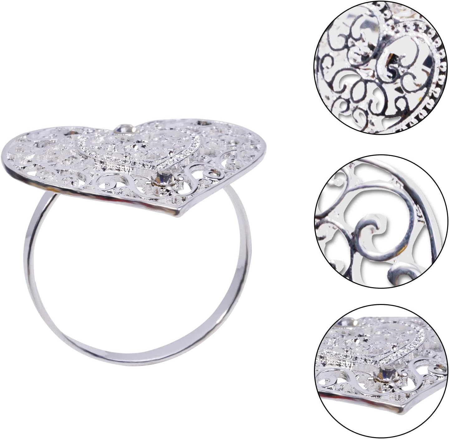 70% Off Discount Wedding Day Napkin Rings 8pcs, Heart Napkin Ring Holders, Dinner Tables Rings for Dinner Parties Weddings Family Gatherings Table Decor (Silver) Creative Product Wedding Day Napkin Rings 8pcs, Heart Napkin Ring Holders, Dinner Tables Rings for Dinner Parties Weddings Family Gatherings Table Decor (Silver)