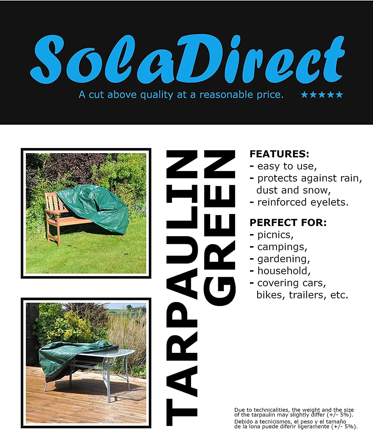 SolaDirect Heavy Duty Waterproof Tarpaulin for Campervans - Image 2