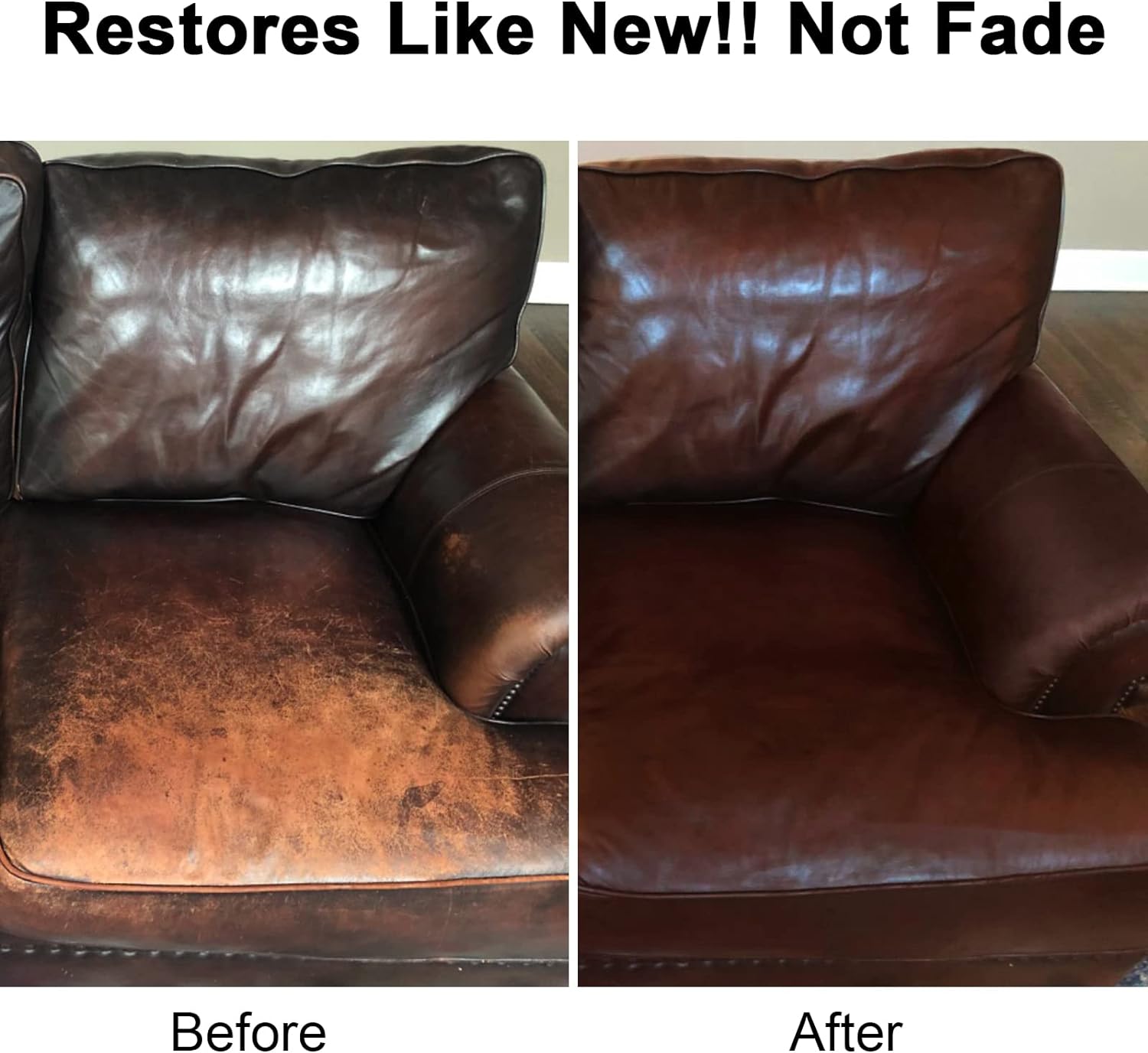 Dark Brown Leather Recoloring Balm, Leather Repair Kit for Furniture, Leather Scratch Remover, Leather Color Restorer for Couch, Car Seats, Shoes - Repair Leather Dye for Scratched and Faded Leather - Image 4