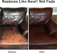 Vista 4 de Bálsamo recolorante de cuero marrón oscuro, kit de reparación de cuero para muebles, removedor de arañazos de cuero, restaurador de color de cuero