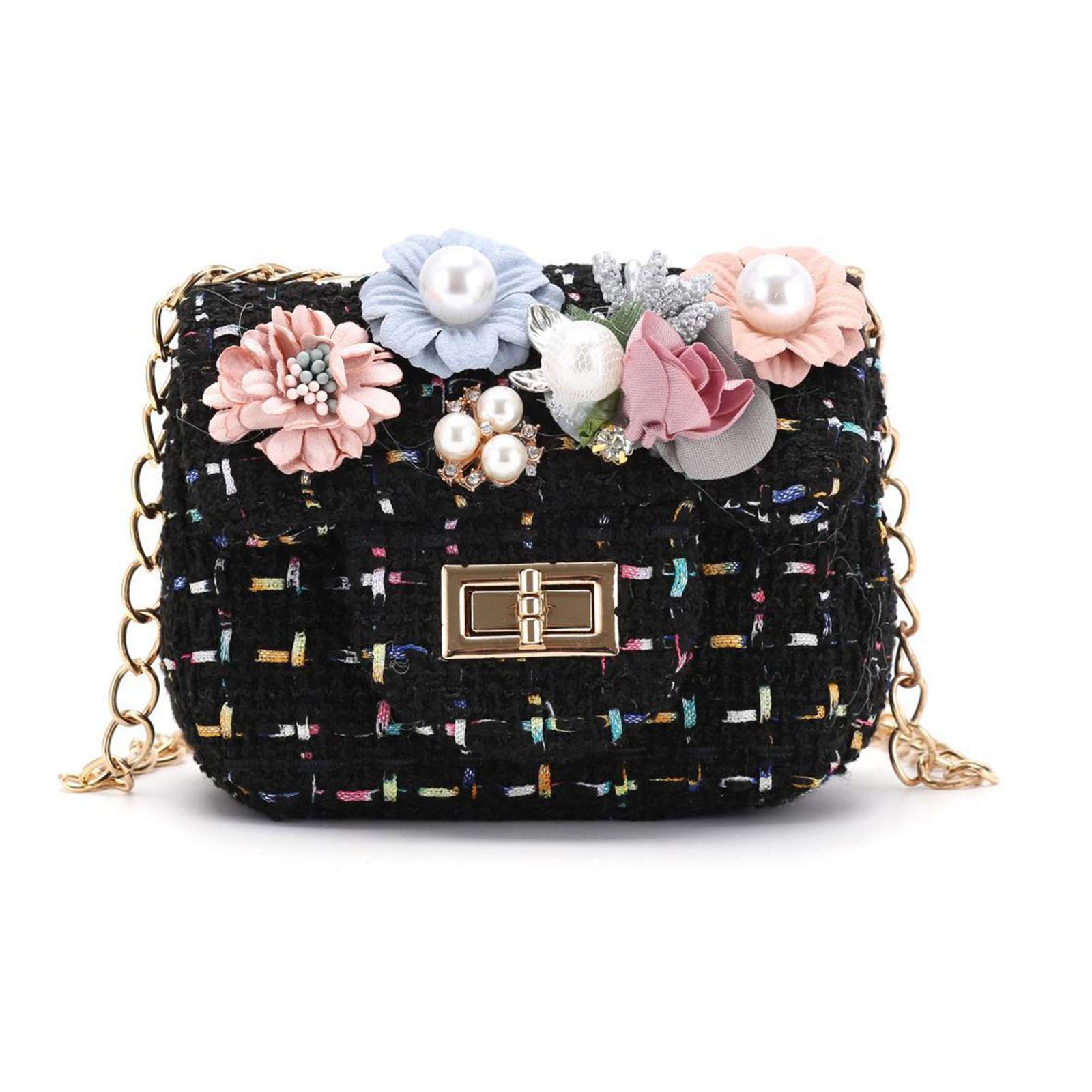 SUNNEELittle Girls Handbags Mini- Shoulder Bag with Mini Flap Bag Wallet Bag Crossbody Bag for Girls Kids Toddler Age 2-5 Years Old