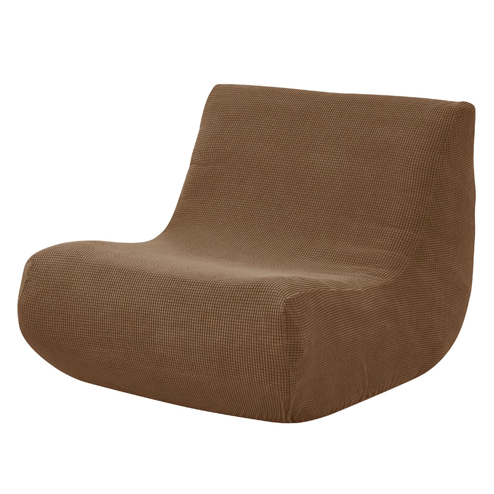 Surwin Armless Sofa Cover 1 Seater, Lazy Floor Sofa Cover Stretch Armless Chair Slipcover Lazy Floor Sofa Couch Cover Folding Sofa Bed Cover Non-Armrest Furniture Protector (18#Dark Curry)