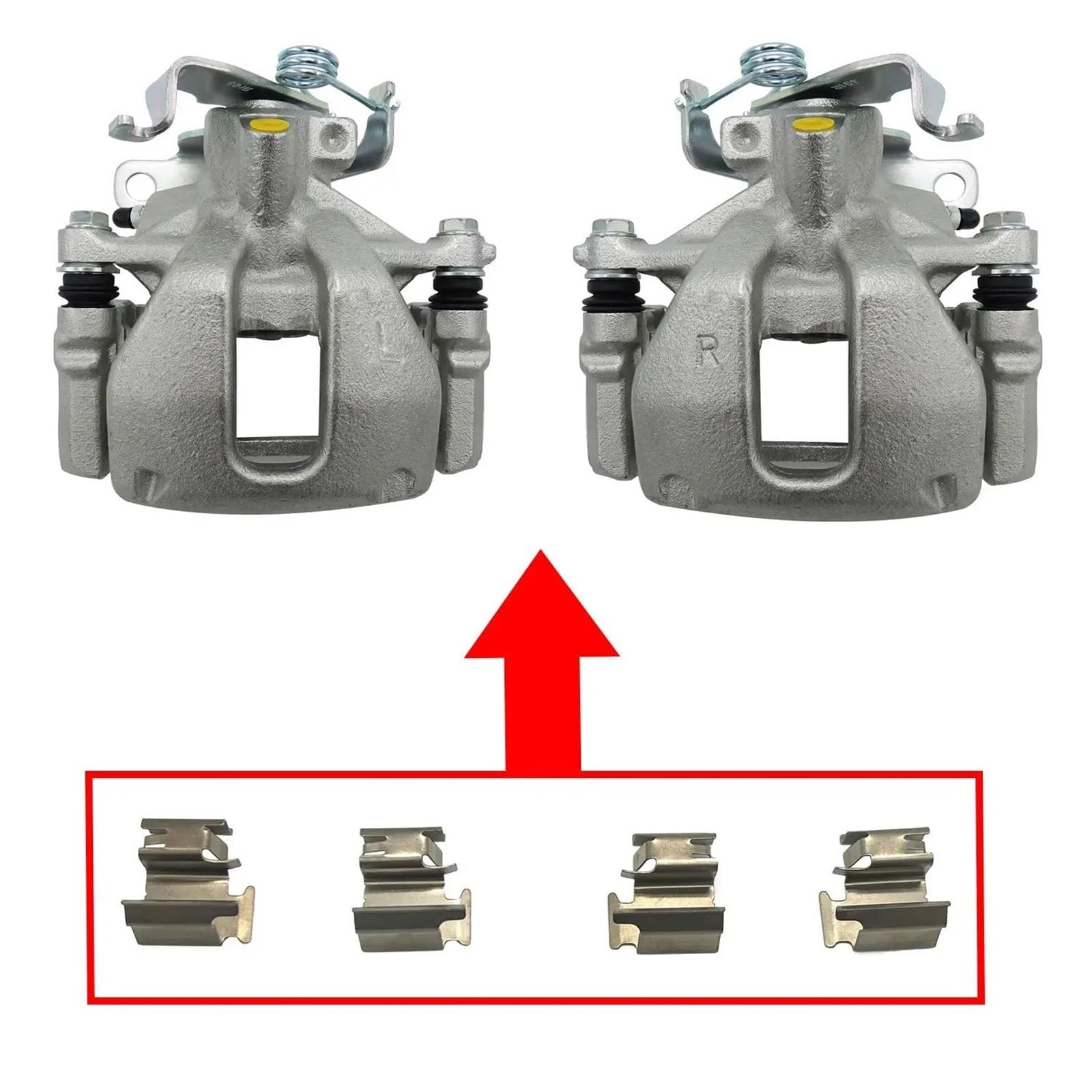 Cambio del Disco dei Freni Adatto per Ford Transit V348 Arretratore Pistoncini | Per Transit Tourneo Pinza Freno Posteriore Sinistra o Destra 6C112K328AE 6C112K327AE(Right with clips)