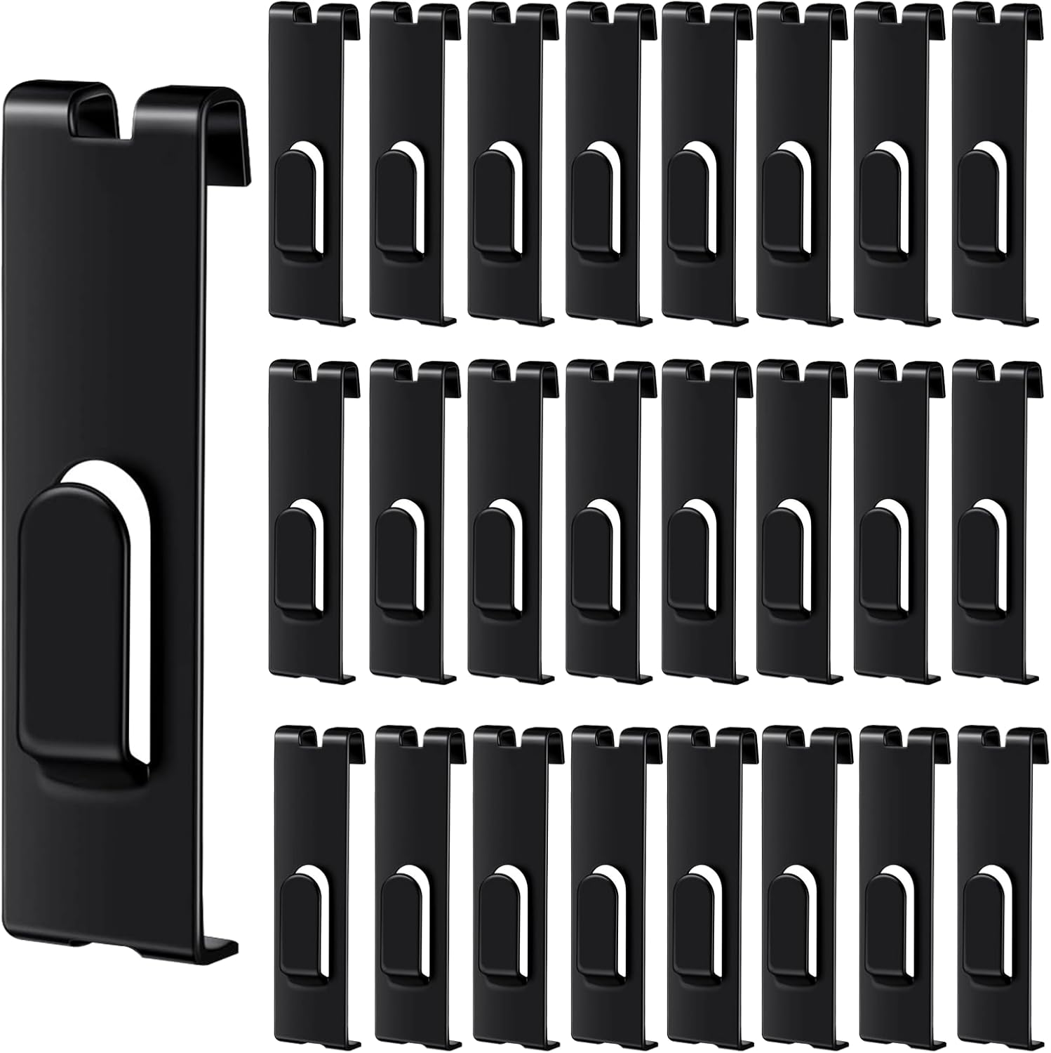 Pegboard Hooks, Gridwall Hooks 3.5 Inch, 25PC Display Hooks for Grid Wall, Hooks for Grid Wall Panel, Heavy Duty Display Hooks for Retail Shop Home Office Garage Storage, Black