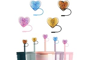 Reusable Silicone Straws Cover Cap for Stanley Tumbler 30&40 Oz, Spill Stopper Straw Topper