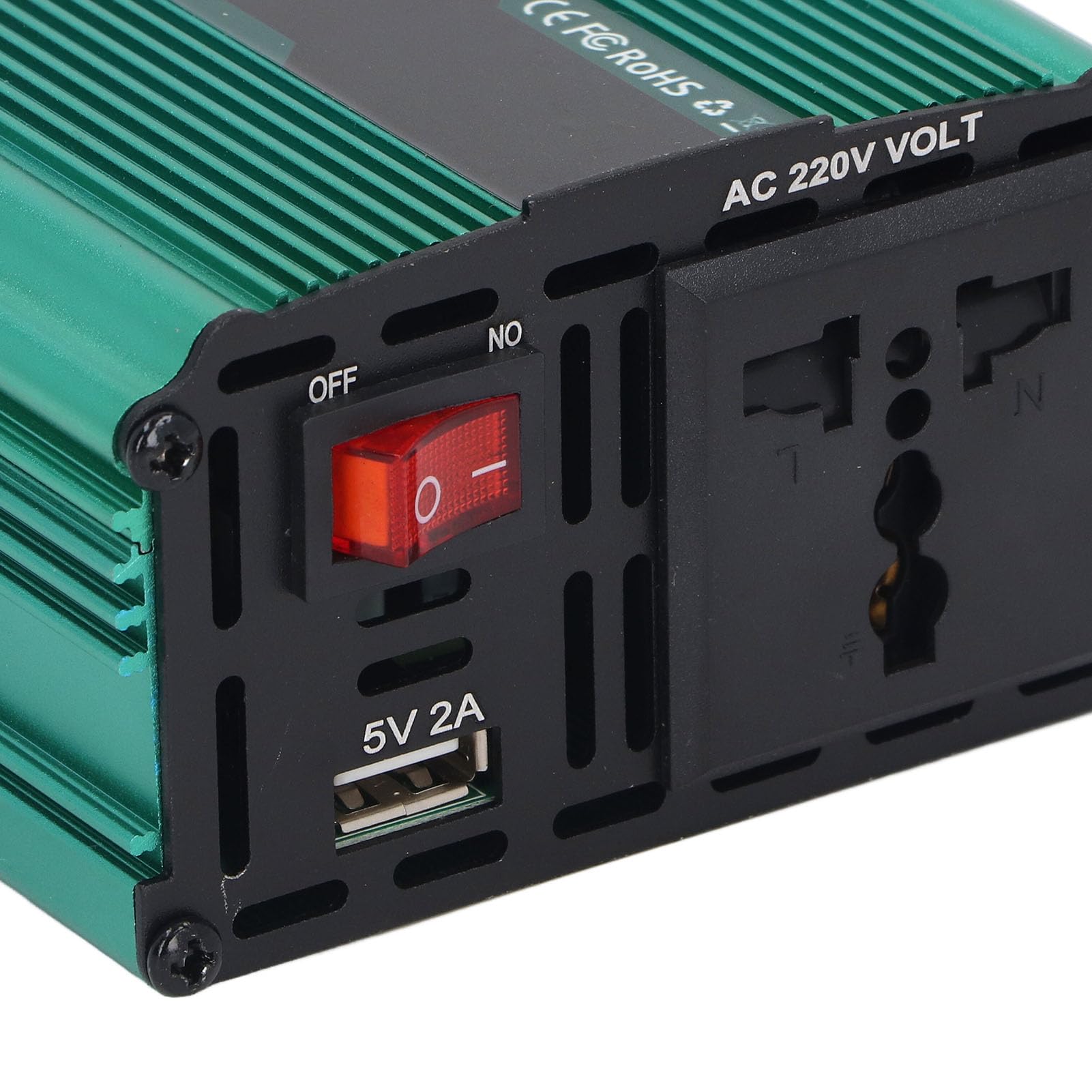 Inversor de Onda Sinusoidal Pura, Alta Eficiencia de Conversión, 12 V CC a 220 V CA, Inversor de Onda Sinusoidal Pura, Buena Conductividad Térmica, Inteligente para Automóviles