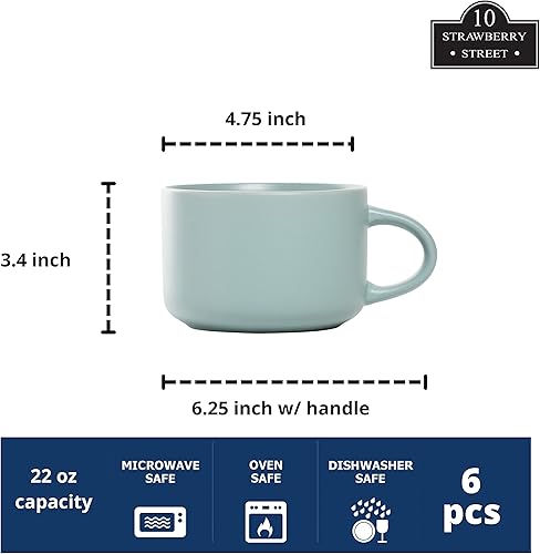 Vista 64 de 10 Strawberry Street Wazee - Plato de ensalada Coupé mate de 8.25 pulgadas, juego de 6, rojo