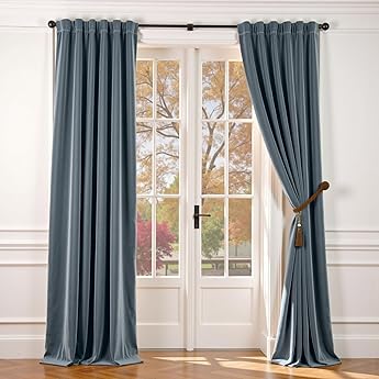 HPD Half Price Drapes Signature Velvet Thermal Blackout Curtains for Living Room 84 Inch Long (1 Panel) Rod Pocket Insulated Blackout Curtains for Bedroom Window Curtains, 50W x 84L, Moroccan Red