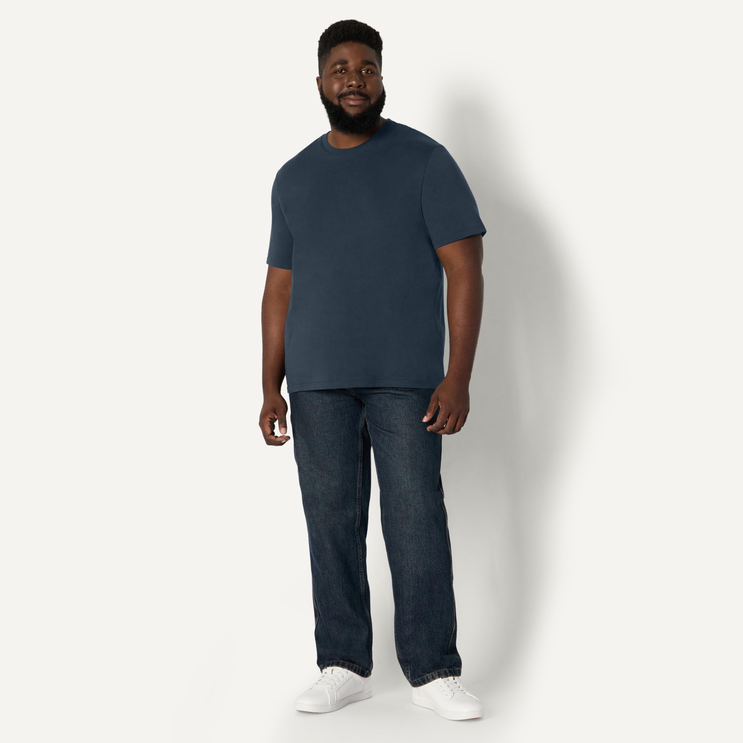 Amazon Essentials Camiseta de Manga Corta con Cuello Redondo y Corte Recto Hombre, Paquete de 6