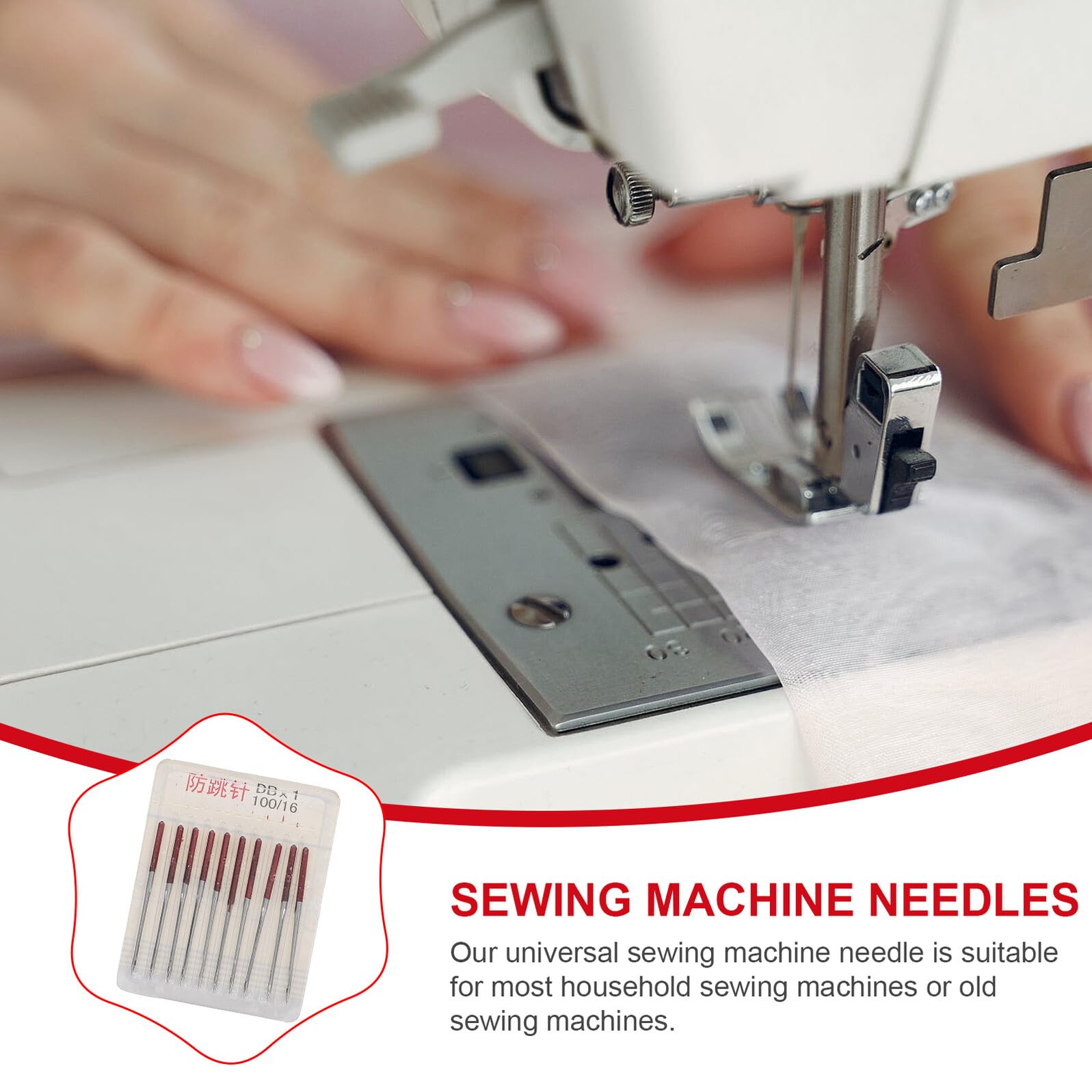 PRETYZOOM 50 piezas Agujas para Máquina de Coser Industrial Unidades para Costura Elástica Herramientas Profesionales para Accesorios de Costura Doméstica