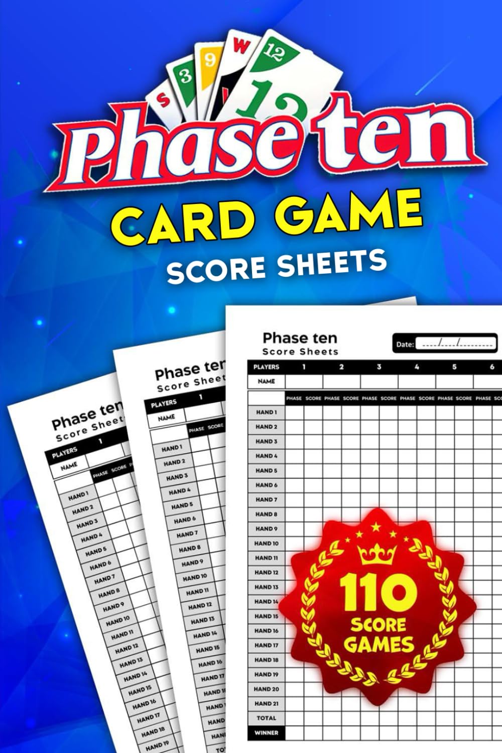 Phase 10 Score Sheets: Phase 10 Game Score Pads for Scorekeeping - Phase 10 Score Cards With Size 6 x 9 Inches: briana, Lori A.H: Amazon.com: Books phase-10-score-sheets-phase-10-game-score-pads-for-scorekeeping-phase-10-score-cards-with-size-6-x-9-inches-briana-lori-a-h-amazon-com-books