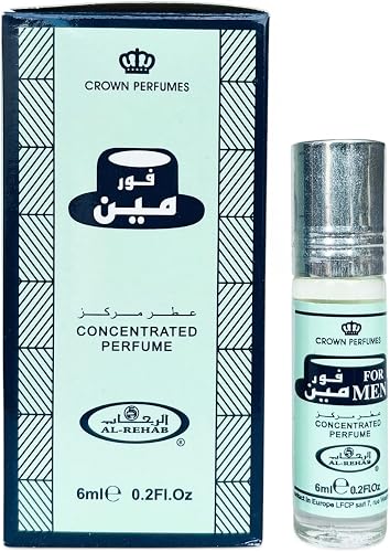 For Men Concentrated Oil Perfume, Roll-On Attar, Alcohol-Free, Liquid, 6ml