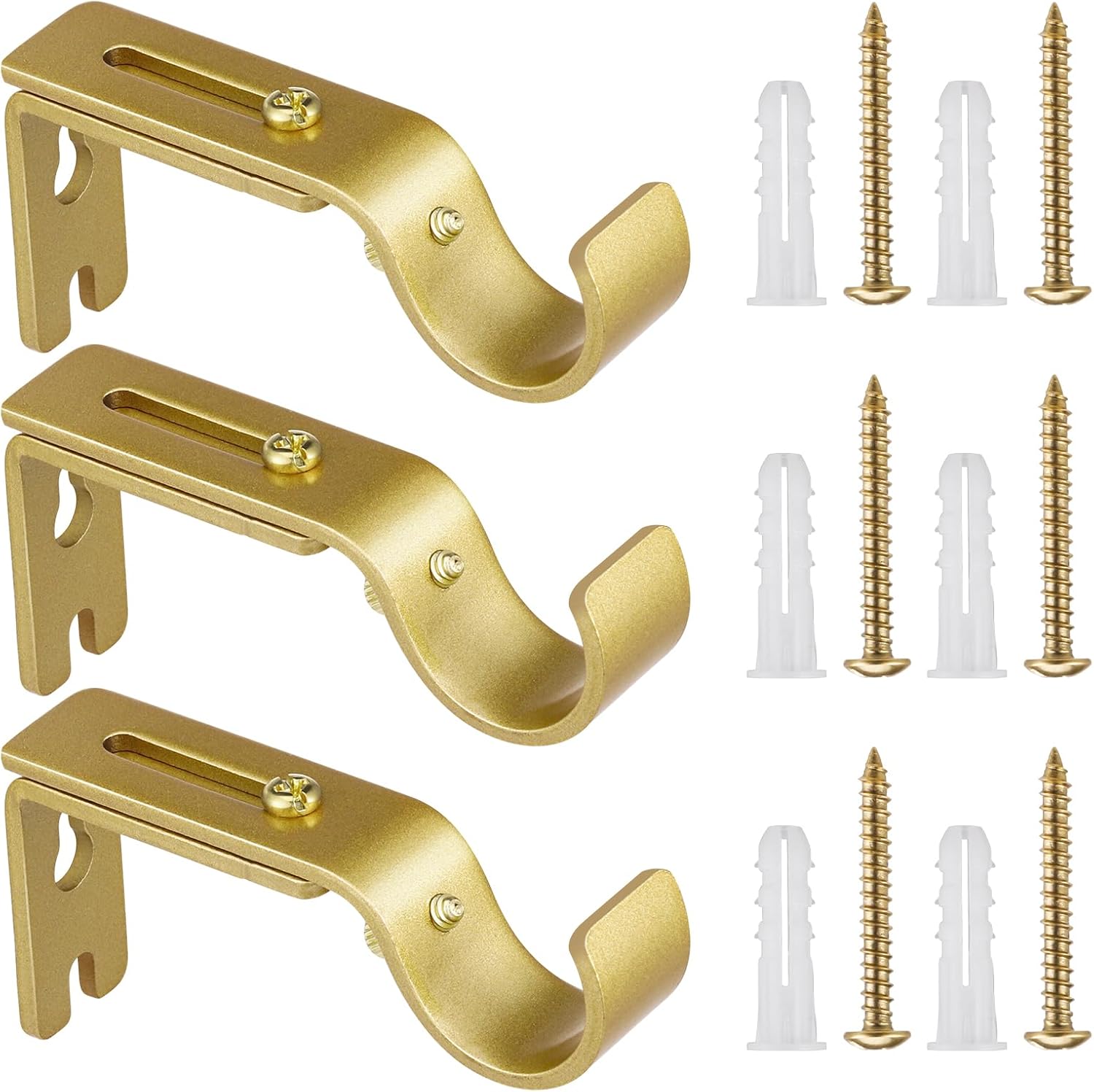 3 Pieces Curtain Brackets,Curtain Holder Metal Curtain Holder