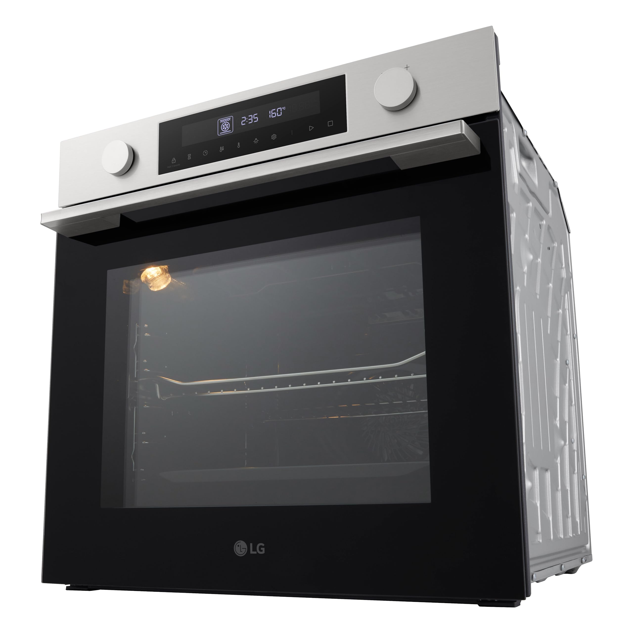 LG WS5D7210S Forno da Incasso Classe A, 72L, 11 Programmi di Cottura, Modalità Friggitrice ad Aria, Grill, Lievitazione, Pizza, Temperatura Massima 250°C, Potenza 3200 W, Wi-Fi