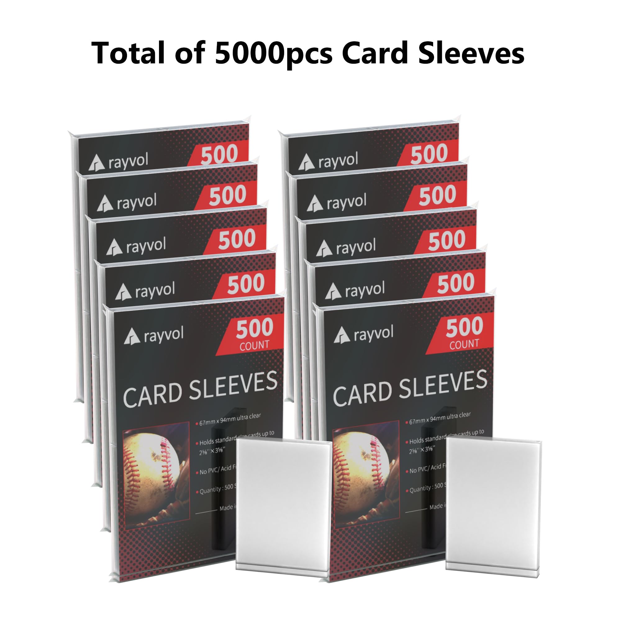 Amazon.co.jp: Rayvol 5000 ソフトカードスリーブ 67 x 94mm カード