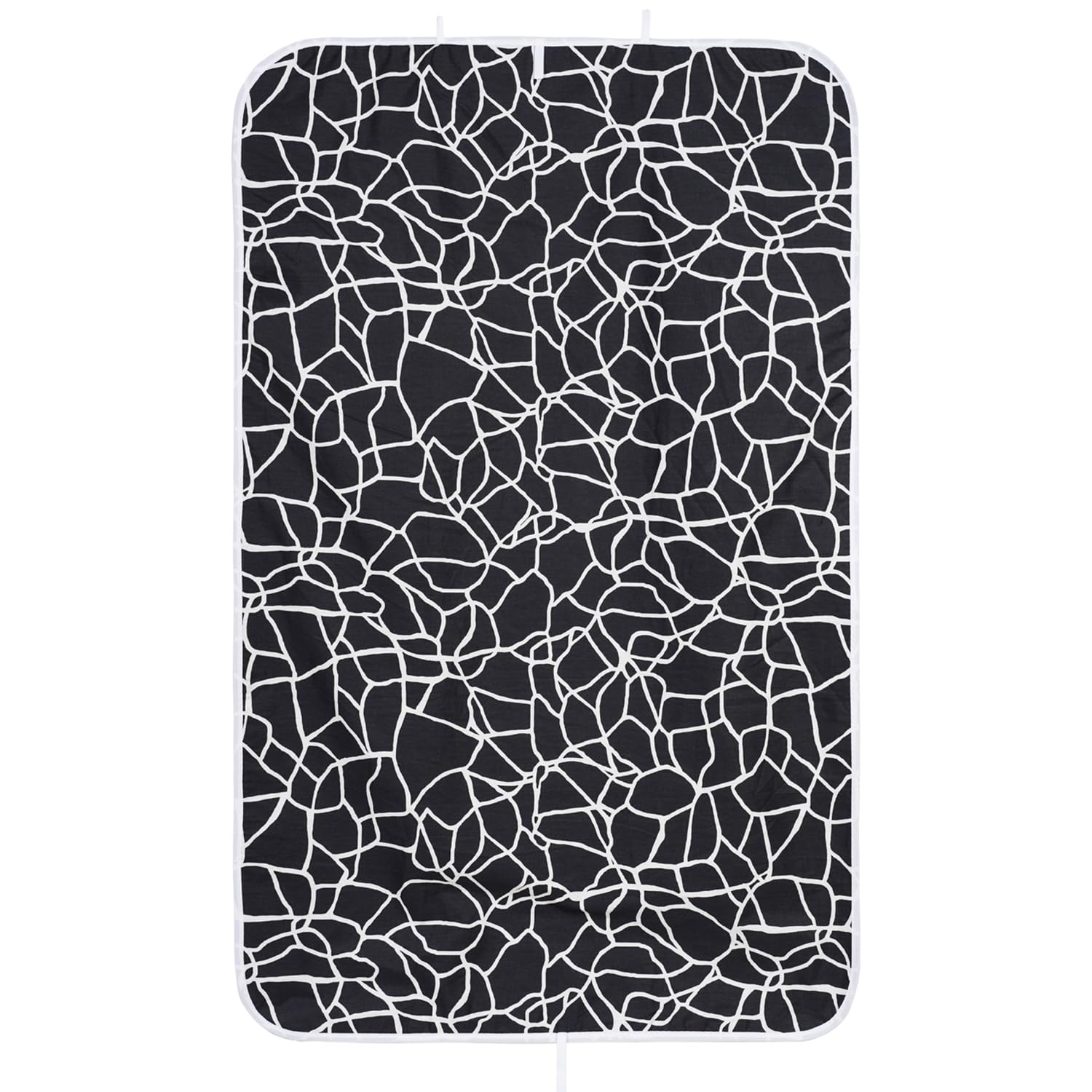 Umiin Ironing Mat, 75 ร 120 cm, Portable Ironing Pad with Cotton Top and Thick Felt Padding, Black & White Pattern