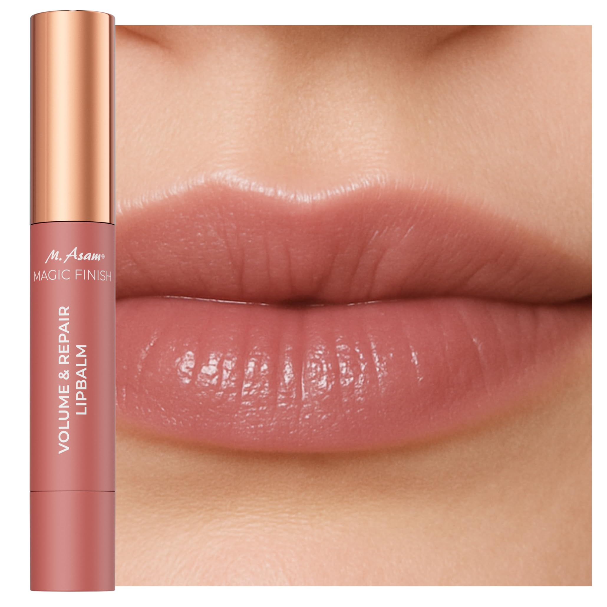 M. Asam MAGIC FINISH Volume & Repair Lip Balm Caramel Kiss (3,3g) – Lippenpflege Mit Sheabutter & Vitamin E, Zarter Glanz, Mit Volumen Peptid für vollere Lippen, Lippenstift-Alternative, Vegan