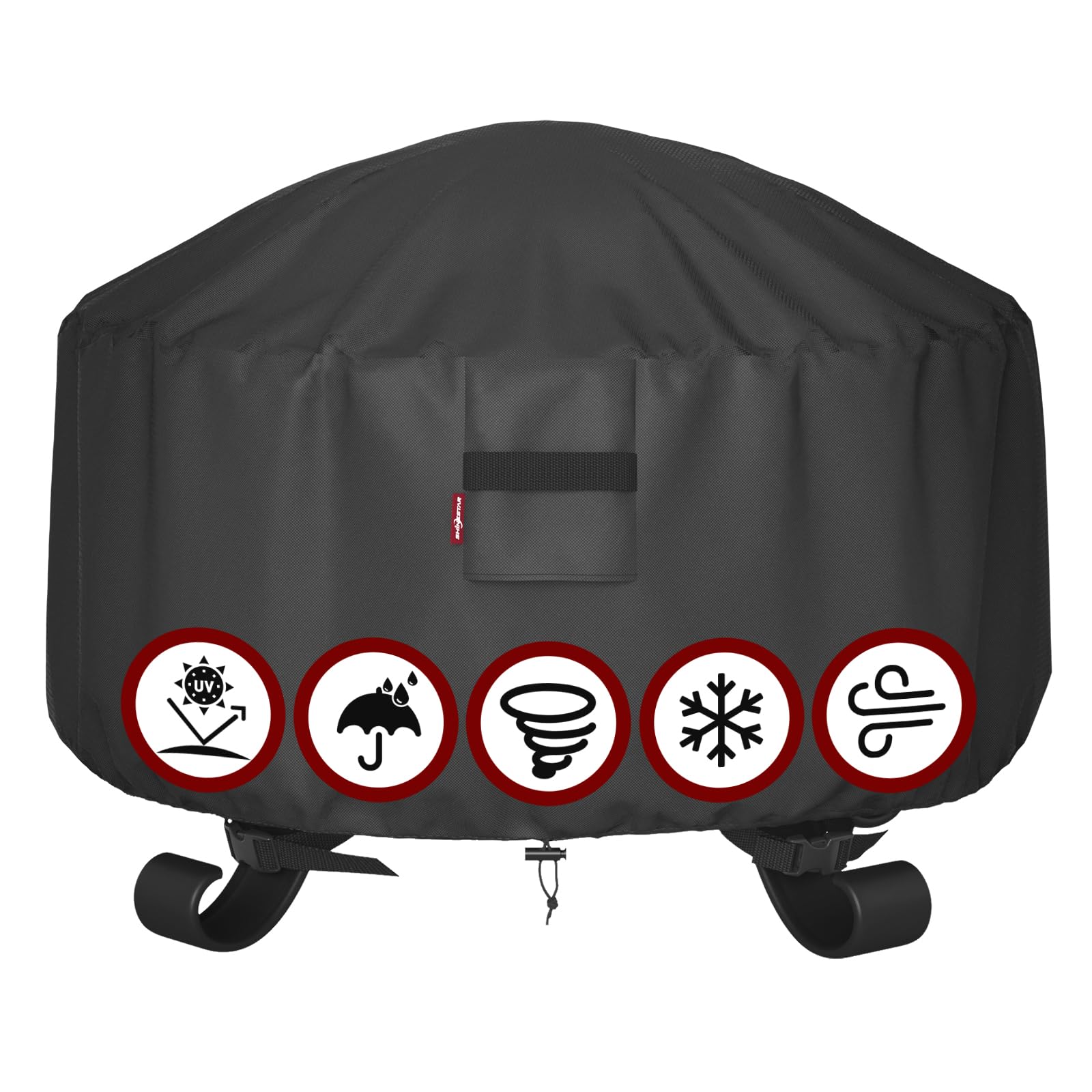 SHINESTAR Fire Pit Cover - 32 Inch Waterproof -10