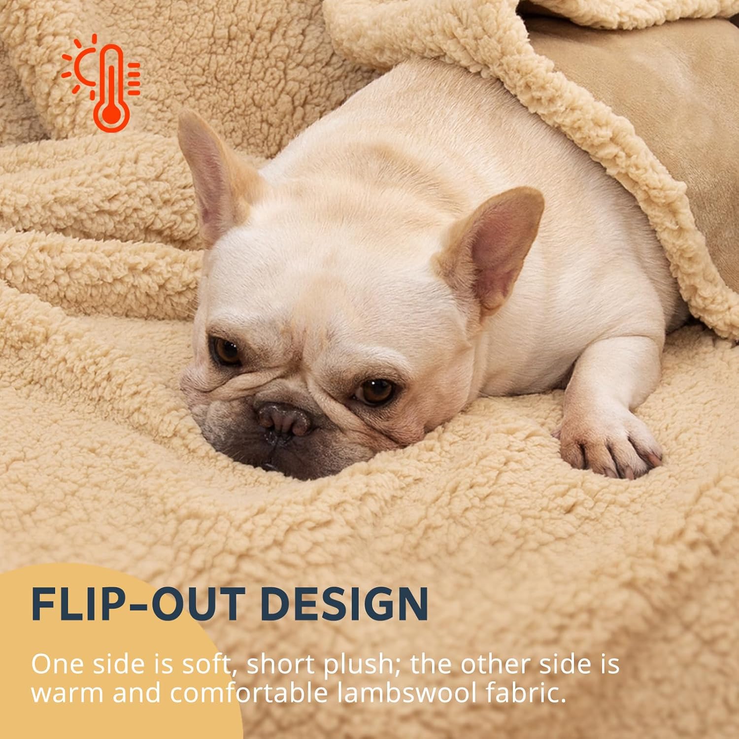 Waterproof Dog Blanket 60x80 Inches for Large Dogs, XL Leakproof Reversible Pet Blanket, Washable Furniture Cover Protector for Sofa, Couch, Fleece Cat Throw Bed Crate Kennel,Khaki