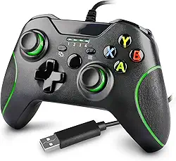Tubarão Stores Controle Com Fio Compatível Com Xbox One, Controle Remoto Com Fio Atualizado para Xbox One/S/X/PC Windows.
