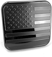 Vista 3 de eVerHITCH - Cubierta con bandera de EE. UU de metal negro que se adapta al receptor/enganche de 2 pulgadas de remolque