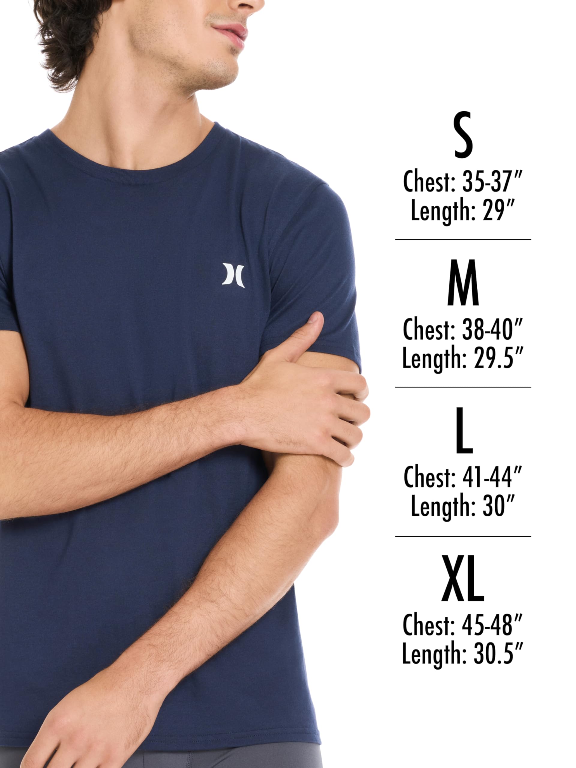 Hurley 2 Pack Cotton Crewneck Short Sleeve T-Shirt Paquete de 2 Camisetas de algodón con Cuello Redondo y Manga Corta Hombre (Pack de 2)